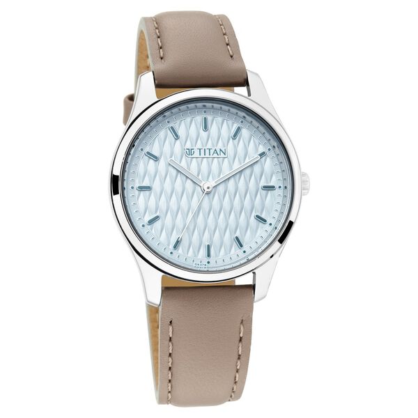 Titan Workwear Blue Dial Women Watch With Leather Strap - image number 0