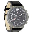 Tommy Hilfiger Quartz Multifunction Grey Dial Leather Strap Watch for Men - image number 1