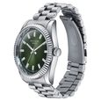 Sonata Poze Quartz Analog Green Dial Silver Color Metal Strap Watch For Men - image number 3