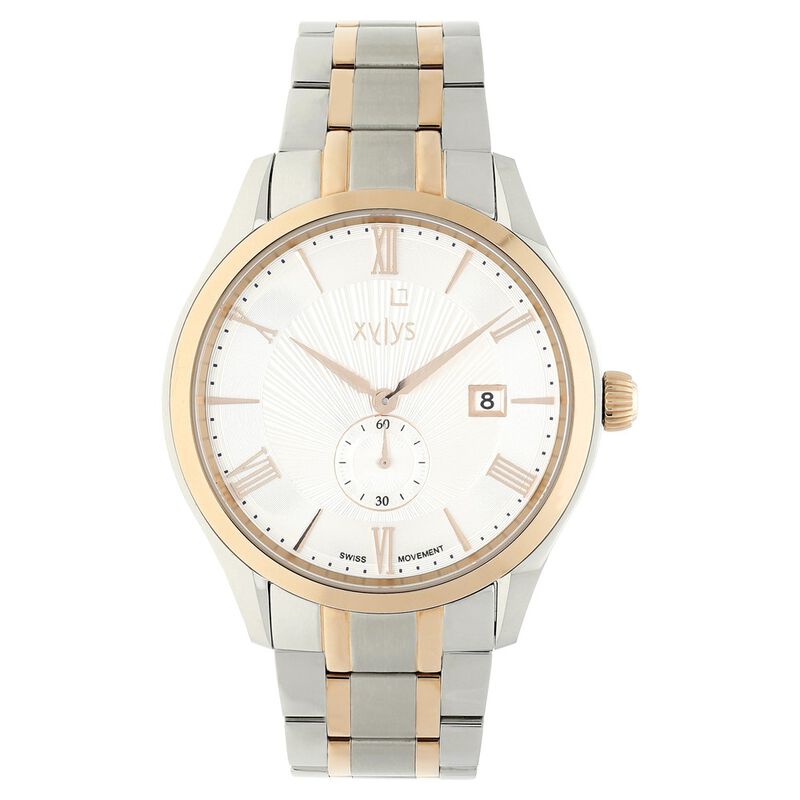 Xylys Swiss Analog Stainless Steel Silver Dial Watch for Men