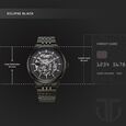 Titan Phoenix Skeletal Automatic Analog with Gun Dial Black Stainless Steel Strap Watch for Men - image number 6