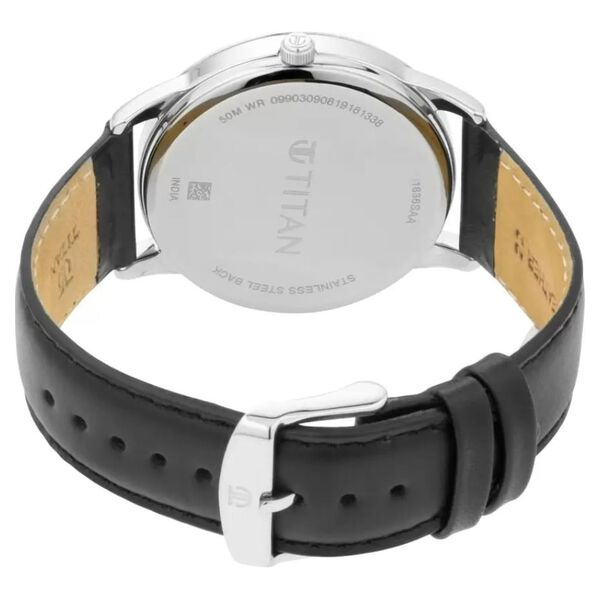 Titan Neo Beige Dial Analog with Date Leather Strap watch for Men - image number 4