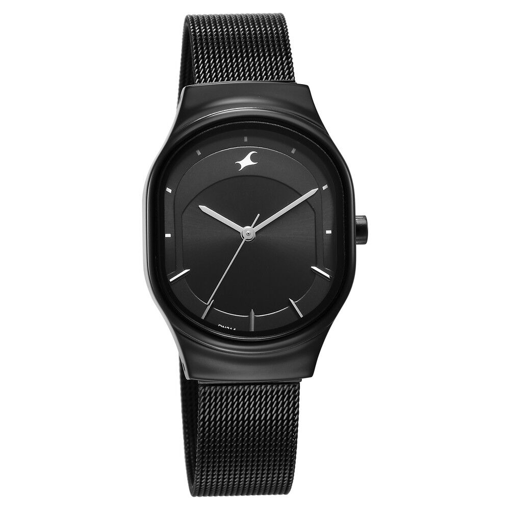 Buy Online Fastrack Snob X Black Dial Stainless Steel Strap Watch for Girls ns6283nm01 Titan