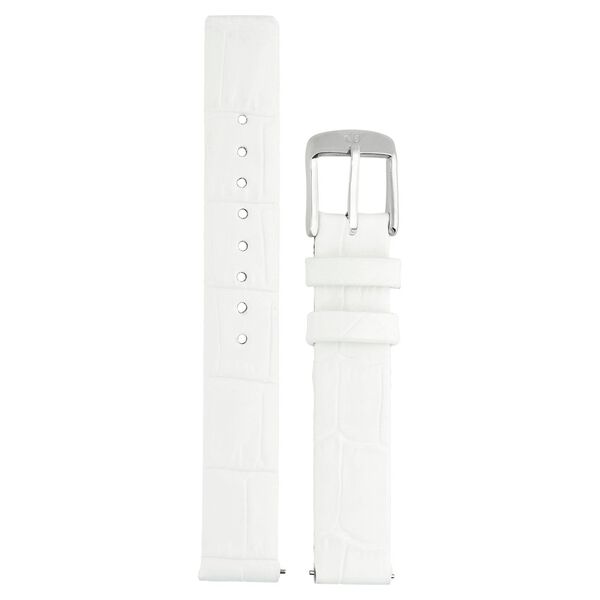 16 mm White Genuine Leather Strap for Women - image number 0