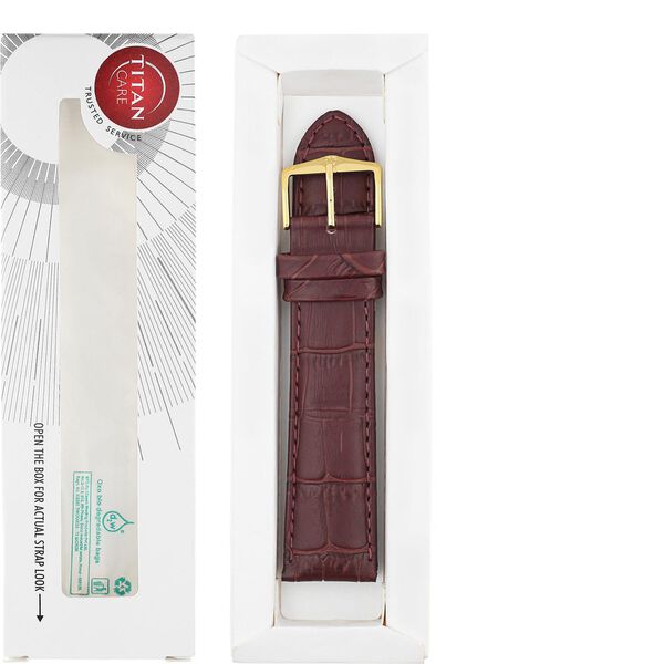 22 mm Burgundy Genuine Leather Straps for Men - image number 5