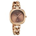 Vyb Spotlight By Fastrack Quartz Analog Brown Dial Rose Gold Metal Strap Watch For Girls - image number 2