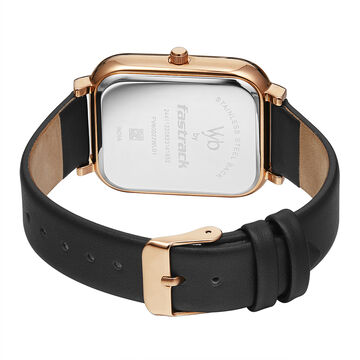 Fastrack Vyb Muse Quartz Analog Black Dial Leather Strap Watch for Girls