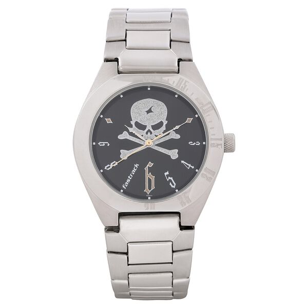 Fastrack Quartz Analog Black Dial Metal Strap Watch for Guys - image number 0