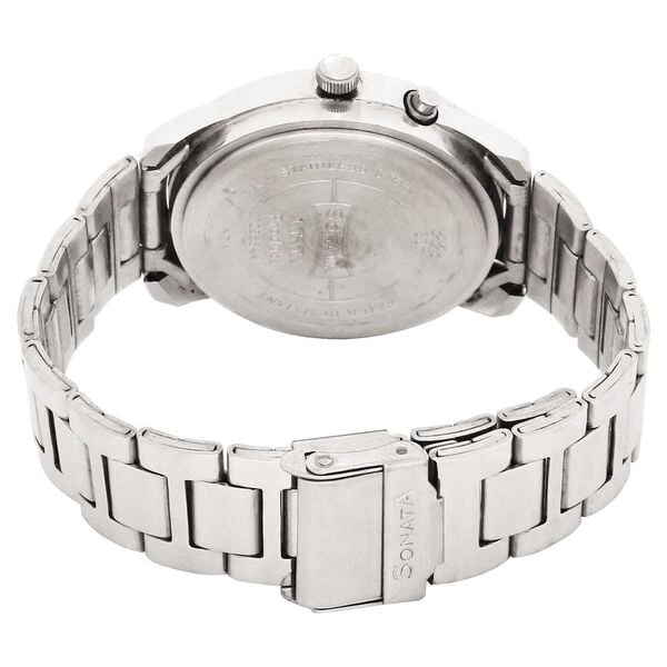 Sonata Quartz Analog Silver Dial Stainless Steel Strap Watch for Men - image number 2