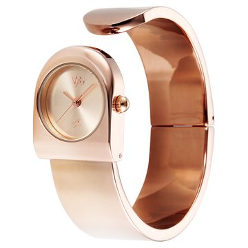 Vyb Striker By Fastrack Quartz Analog Rose Gold Dial Rose Gold Metal Strap Watch For Girls