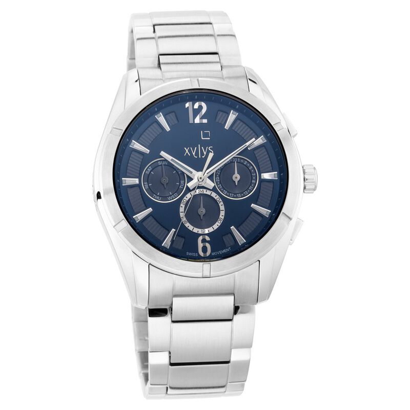 Xylys Quartz Multifunction Blue Dial Stainless Steel Strap Watch for Men - image number 1