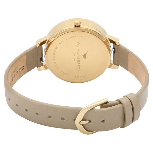 Olivia Burton Quartz Analog White Dial Leather Strap Watch for Women - image number 4