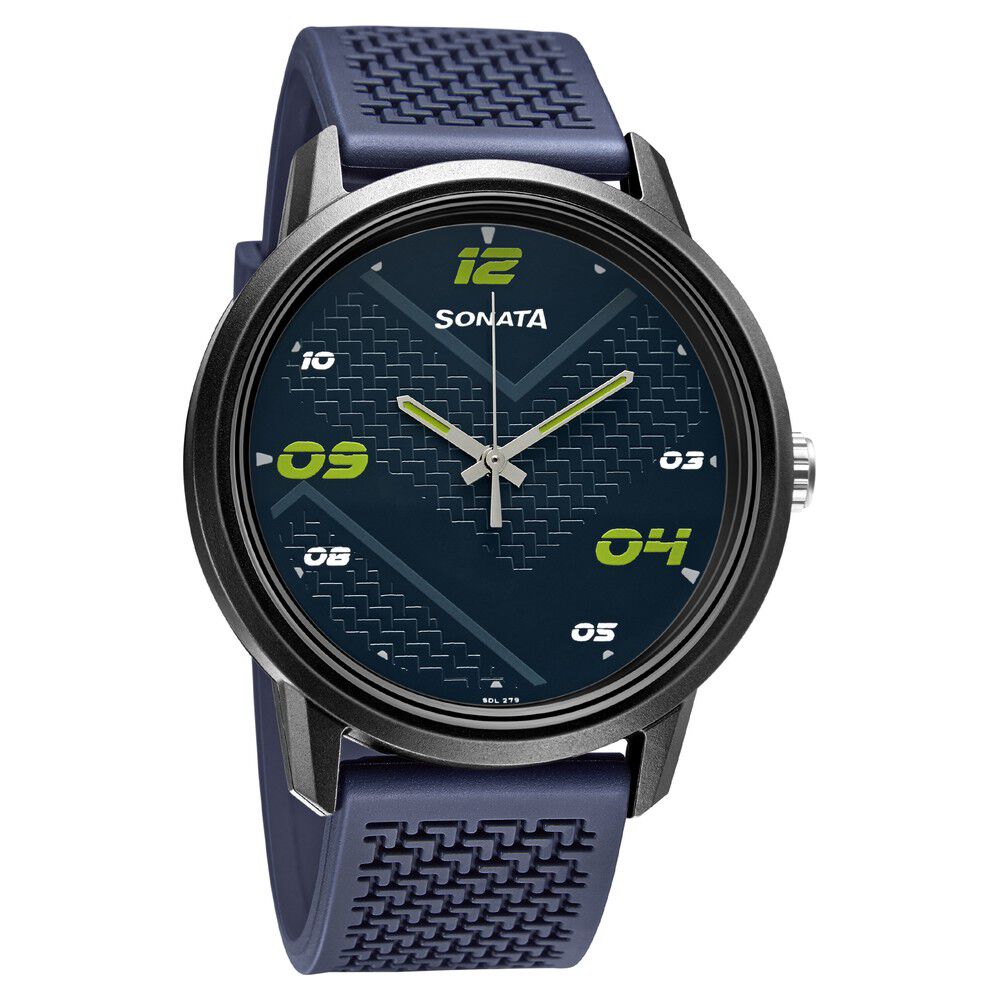 Sonata Quartz Analog PU Strap Watch for Men-image-3