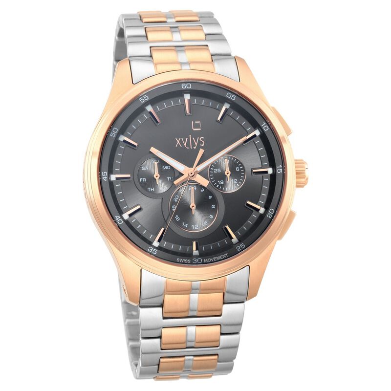 Xylys Quartz Multifunction Grey Dial Stainless Steel Strap Watch for Men - image number 0