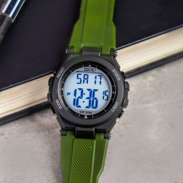 Zoop Bolder Digi Digital Watch With Green Strap For Kids From House Of Titan