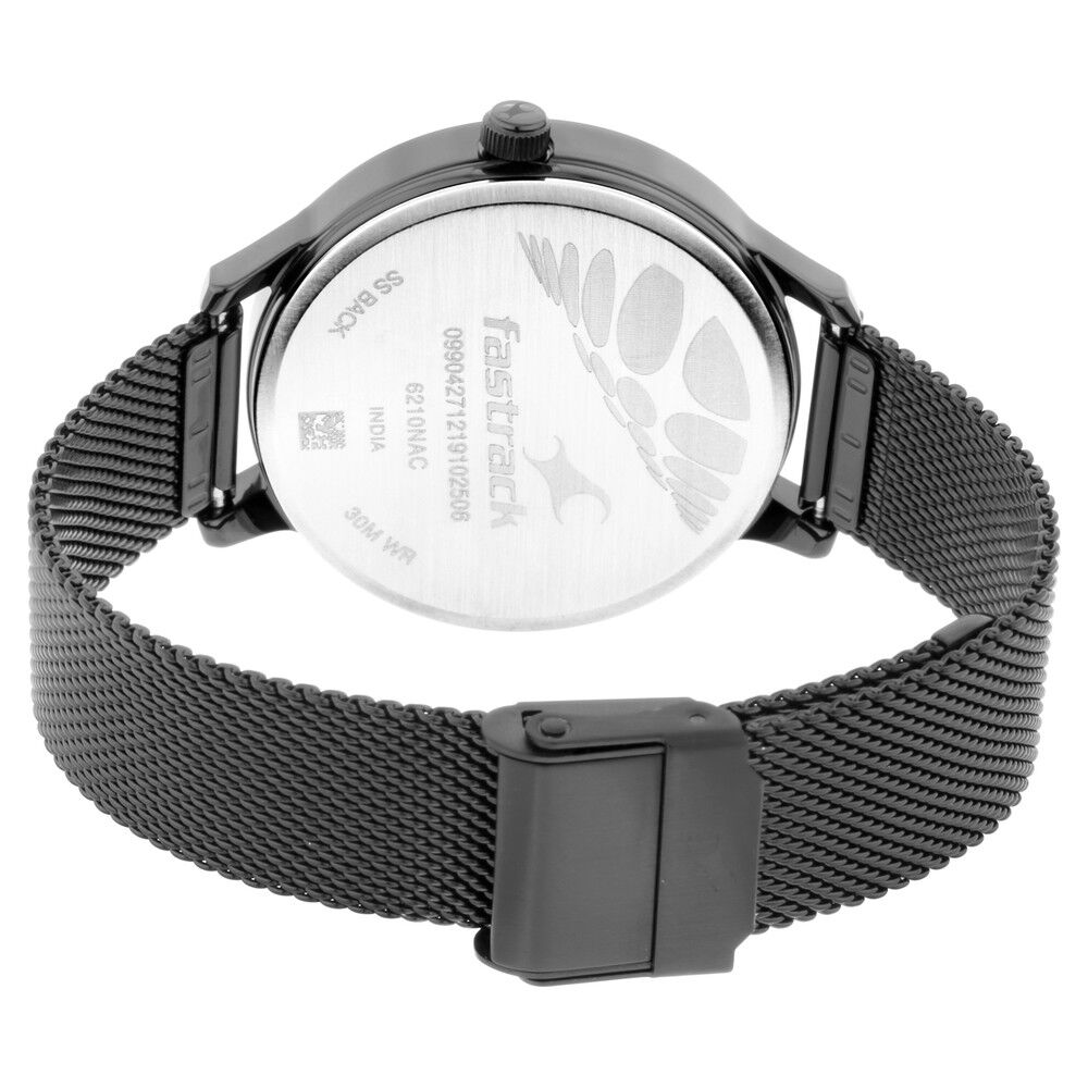 Fastrack watch ss black 50m wr cheap