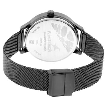 Fastrack Fit Outs Quartz Analog Black Dial Metal Strap Watch for Girls