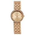 Vyb Iconique By Fastrack Quartz Analog Purple Dial Rose Gold Metal Strap Watch For Girls