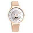 Titan Slimline Silver Dial Quartz Multifunction Leather Strap watch for Women - image number 1