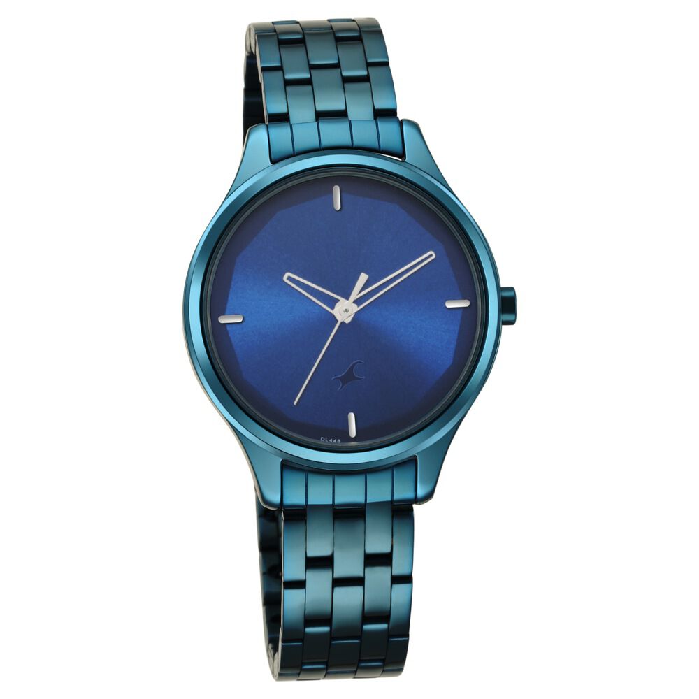 Buy Online Fastrack Stunners Quartz Analog Blue Dial Metal Strap Watch for Girls ns6248qm01 Titan
