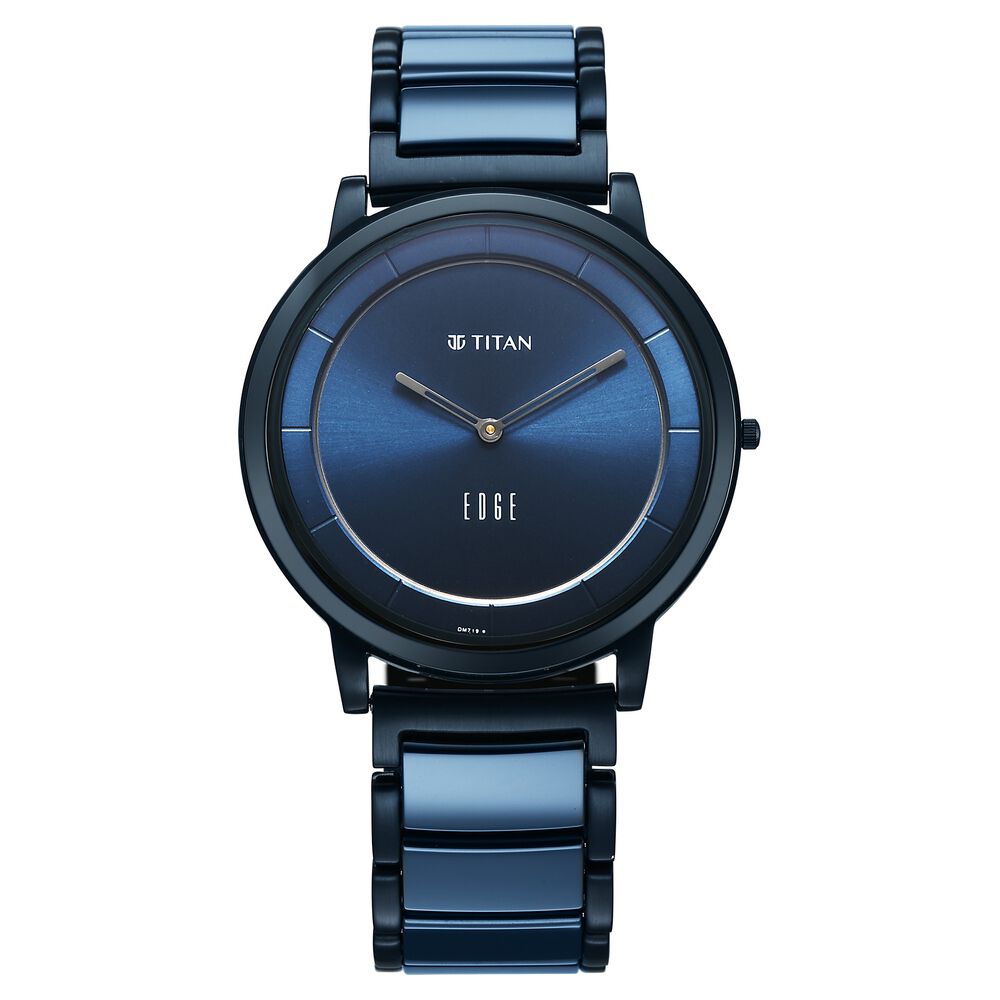 Titan Edge Melange Slim Steel & Ceramic StrapÂ Blue Dial Analog Watch For Men-picture-21