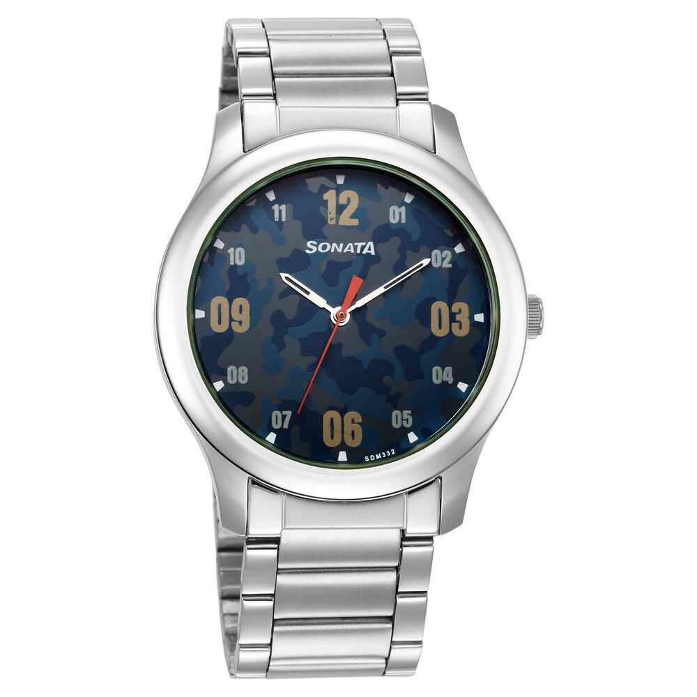 Buy Online Sonata Quartz Analog Multicoloured Dial Stainless Steel