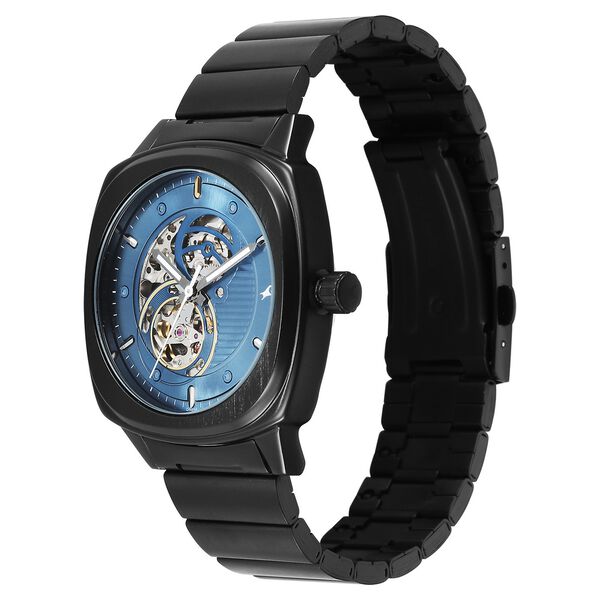 Buy Online Fastrack Automatics Collection Blue Dial Black Stainless ...