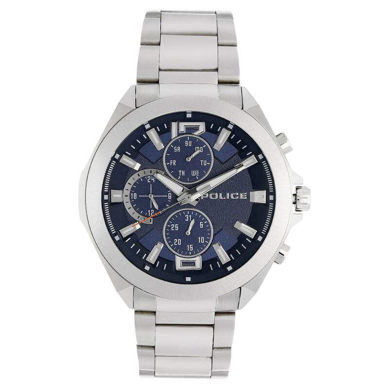 Police Quartz Multifunction Blue Dial Stainless Steel Strap Watch for Men - image number 0