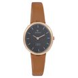 Titan Edge Black Dial Women Watch With Leather Strap