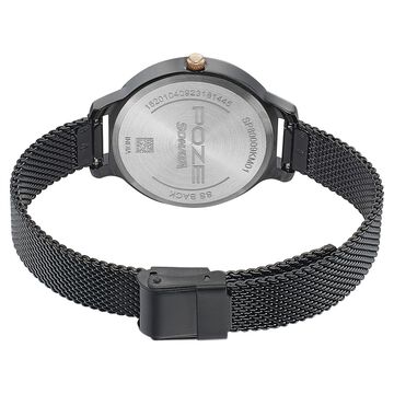 Poze by Sonata Quartz Analog Black Dial Stainless Steel Strap Watch for Women