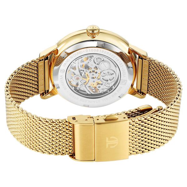 Titan Mechanical Slimline Green Dial Golden Mesh Strap watch for Men - image number 5