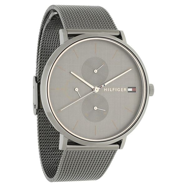 Buy Online Tommy Hilfiger Quartz Multifunction Grey Dial Stainless ...