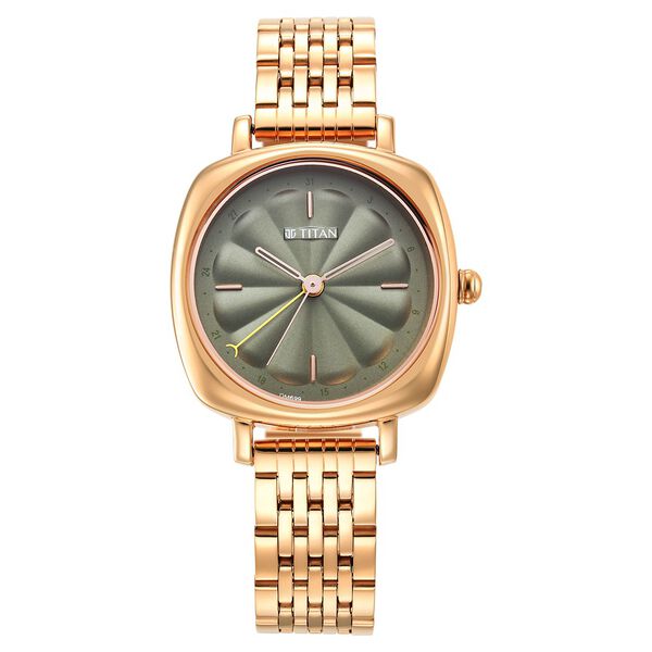 Titan Neo Green Dial Stainless Steel Strap Watch for Women - image number 1