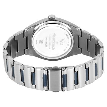 Vyb Arcane By Fastrack Quartz Analog Blue Dial Metal Strap Watch For Guys