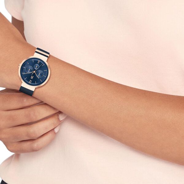 Buy Online Tommy Hilfiger Quartz Analog Blue Dial Stainless Steel Strap ...