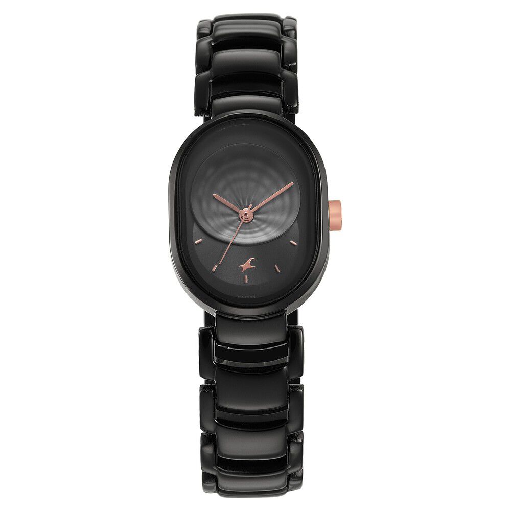 Buy Online Fastrack Uptown Retreat Quartz Analog Black Dial Metal Strap Watch for Girls ns6274km01 Titan