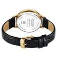 Sonata Gold Quartz Analog Champagne With Gold Coin Dial Black Leather Strap Watch For Women - image number 5