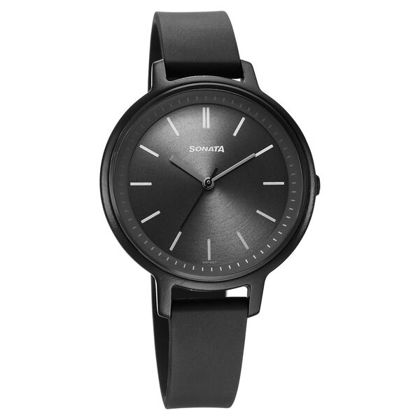 Sonata Splash Quartz Analog Grey Dial Plastic Strap Watch for Women - image number 0