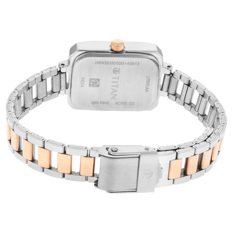 Titan Quartz Analog with Date Silver Dial Metal Strap Watch for Women - image number 4