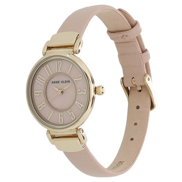 Anne Klein Quartz Analog Beige Dial Leather Strap Watch for Women - image number 1