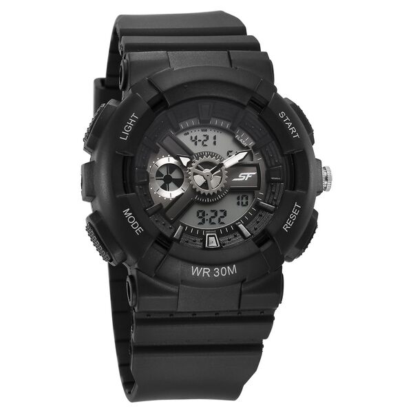 SF Unisex Classic Black Watch with Silver Accents - Timeless Elegance for Every Occasion - image number 0