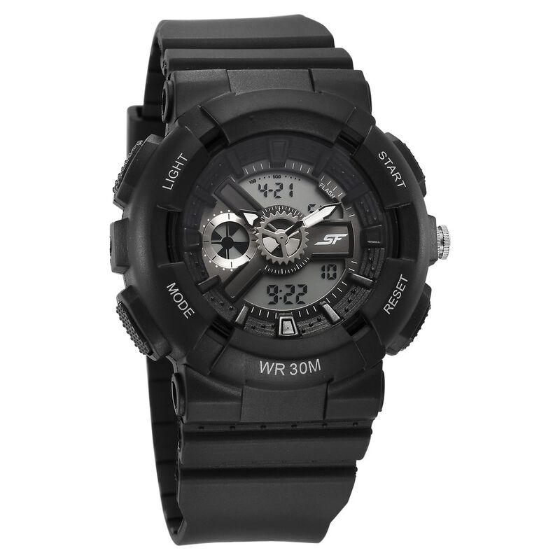 SF Unisex Classic Black Watch with Silver Accents - Timeless Elegance for Every Occasion