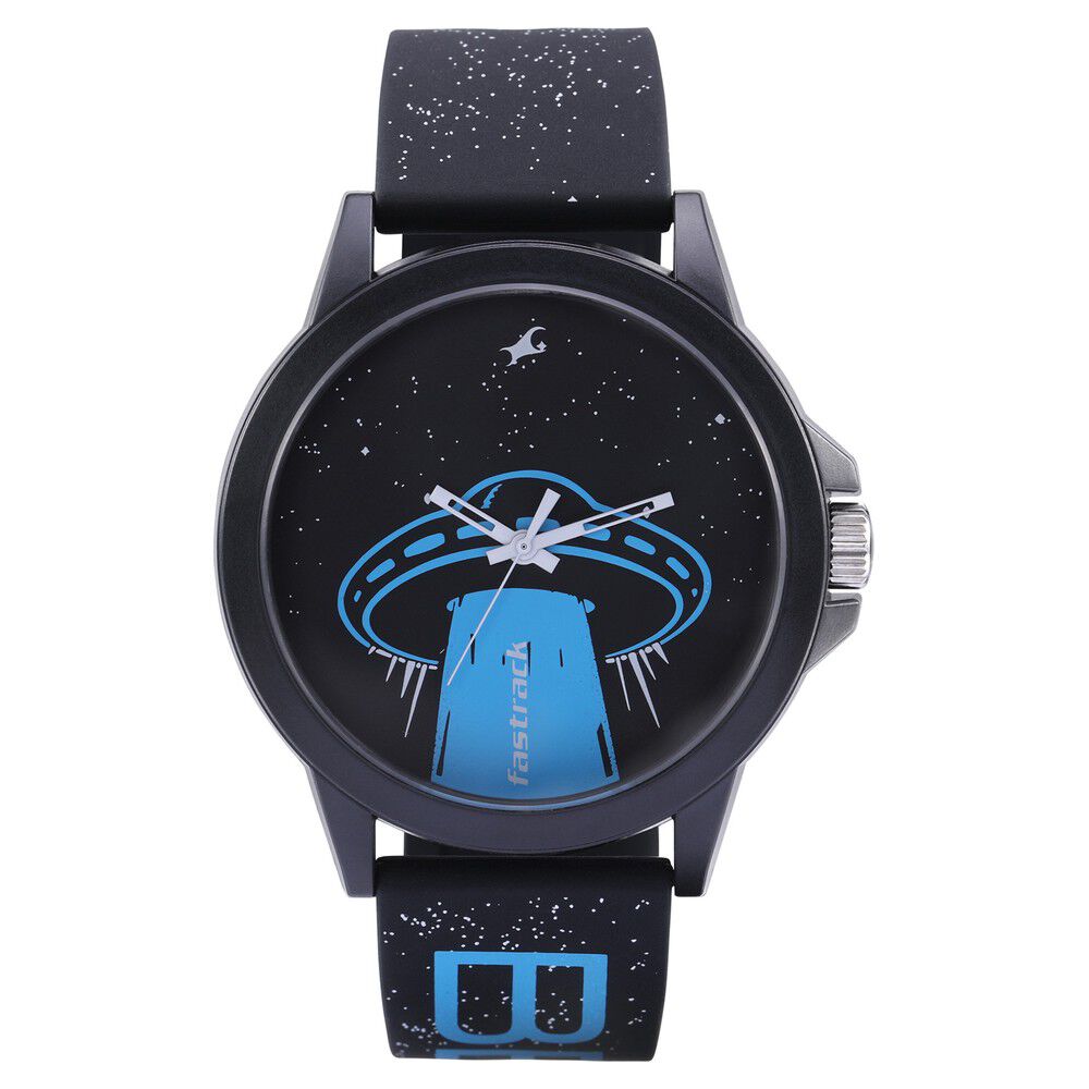 Fastrack men silicon analog black watches hot sale