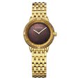 Titan Glamour Quartz Analog Brown Dial Golden Stainless Steel Strap Watch For Women - image number 0
