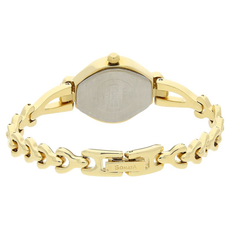 Sonata Quartz Analog Champagne Dial Metal Strap Watch for Women - image number 3