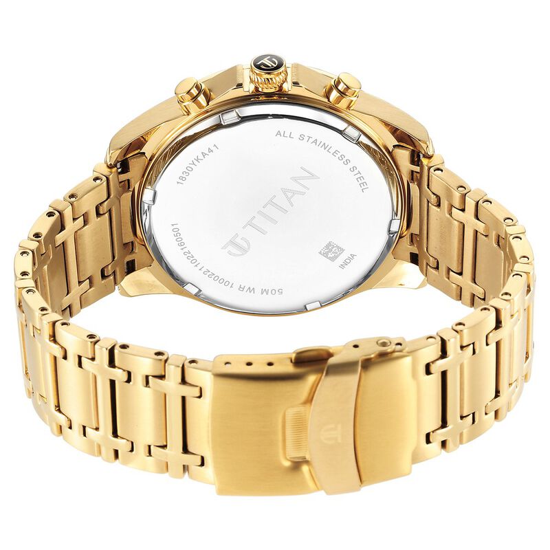 Titan Regalia Premium Green Chrono Stainless Steel Strap watch for Men - image number 5