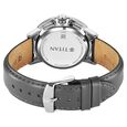 Titan Light leathers Multifunction Silver Dial Leather Strap Watch For Men - image number 4