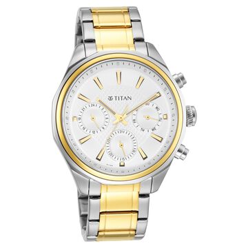 Titan Regalia Opulent Multifunction Silver Dial Silver Stainless Steel Strap Watch For Men