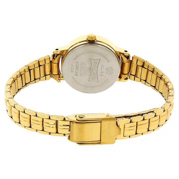 Sonata Quartz Analog Champagne Dial Metal Strap Watch for Women