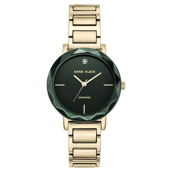 Anne Klein Quartz Analog Green Dial Metal Strap Watch for Women - image number 0